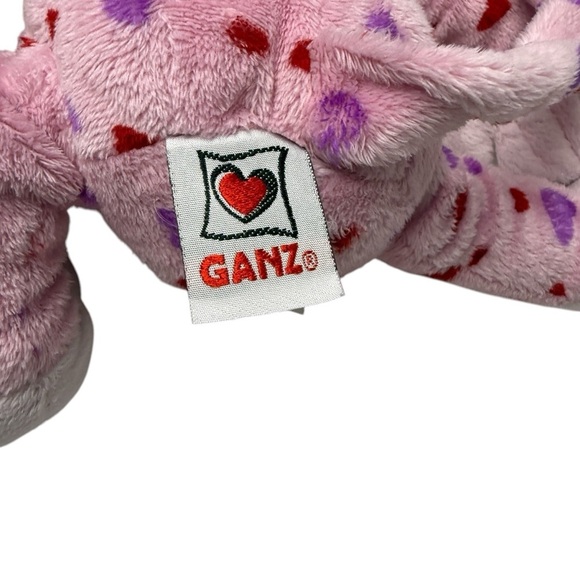 GANZ Webkinz  Plush Love Monkey  11"  Stuffed Pink Red & Purple Hearts No Code - Picture 5 of 10